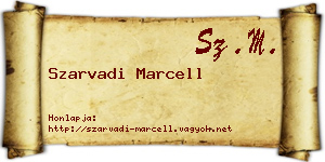 Szarvadi Marcell névjegykártya